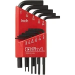 Eklind 10111 Hex-l Key Allen Wrench 11PC Set Sae Inch Sizes .050-1/4 Short. Fixed Price $9.95.