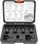 Bilitools Flex Head Crows Foot Line Wrench Set, 3/8" & 1/2" Drive Flare Nut. Fixed Price $50.22.
