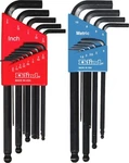 Eklind Ball End Hex Wrench Key Set 22PC Black Finish Metric Sae Usa Inch 13222. Fixed Price $27.89.
