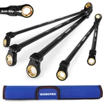 Workpro Extra Long Flex-head Ratcheting Wrench Set, 5-PIECE Metric, Black. Fixed Price $84.49.