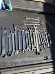 19PC 14-SNAPON Bp 2-CORNWELL 3-MAC Combination Ratcheting Wrench Lot Usa Etc. Fixed Price $90.00.