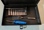 Armstrong 1/4" Sae 14 Piece Deep Socket, Ratchet, Driver, Metal Box As New. Fixed Price $74.99.