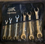 Sk Superkrome Metric Combination Wrench Set 6PC 11-21MM Chrome W/ Pouch. Fixed Price $100.00.