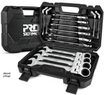 Prostormer 14-PIECE Metric Flex-head Ratcheting Wrench Set 6-19MM W/ Case. Fixed Price $48.99.