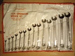Vintage Truecraft Piece Combination Wrench Set SIZES3/8" To 1-1/4" #BO14R. Fixed Price $175.00.