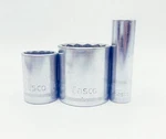 3-PC Easco Socket Set, 6PT 3/8DR 1/2" Deep + 12PT 1/2DR 1-1/4", 13/16" Shallow. Fixed Price $22.95.