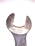 Vntg Jacobs K420N Stubby Thin Single Open End Collet Wrench, 1". Fixed Price $9.00.
