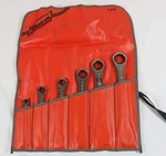 Vintage Snap On Double Ended Pc Sae Ratcheting Wrench Set Roll Pouch C-62B. Fixed Price $199.99.