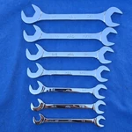 Mac Tools Da Series 7PC Sae Way Angle Head Open End Wrench Set 3/8" 3/4". Fixed Price $179.00.
