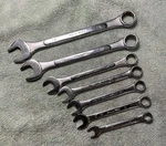 Set Of 7 Allied & Other Combination Wrench Forged Alloy Steel Vintage - Metric. Fixed Price $8.79.