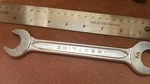 Nice! Vintage 13/16" & 7/8" Westline P731B Open End Chrome Wrench. Fixed Price $14.00.