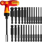 Ball End Hex Wrench Set With Handle Ratchet Driver, 24PCS S2 Steel. Fixed Price $30.20.