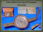 1740 John Gilbert Plain Compass + Original Box - Rare 18TH Century. Fixed Price $650.00.
