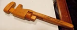 Rare Unique Working Wooden Carved Folk Art Pipe Wrench Tool Robert L. Thompson. Fixed Price $95.00.