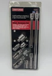 Nos Sears Craftsman 10PC 1/4 3/8 1/2" Drive Extensions Adapters Joints 42351 Usa. Fixed Price $124.99.