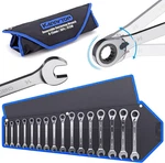 16-PIECE Reversible Ratcheting Wrench Set Metric 8-25MM, 72 Teeth Combin. Fixed Price $87.68.