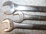 3-USED Westward Combination Wrenches 36A287, 5MR42 & 5MR44. Fixed Price $19.95.