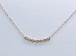 Necklace Pendant Diamond 0.07CT 10K Yellow Gold Bar Line 41CM 0.7G 0128. Fixed Price $182.98.