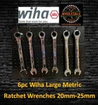 Wiha 6-PC Combination Large Metric 20MM-25MM Ratcheting Wrench Set. Fixed Price $199.00.
