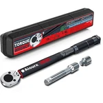 Aiourx 1/2" Drive Torque Wrench, 8-168 Click Ft.-lb., Black. Fixed Price $42.99.