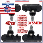 Set (4) Tire Pressure Sensor Tpms 315MHZ For Jeep Dodge Chrysler Oem 56029479AB. Fixed Price $20.49.