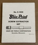 Blue-point E1020 Screw Extractor Set Snap-on New Complete Made Usa. Fixed Price $167.69.
