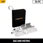 Gearwrench 3 8 Drive 72 Tooth 6 Point Sae Mm Mechanics Hand Tool Set 54 Piece. Fixed Price $79.05.