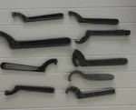 Lot Of 9 Adjustable & Fixed Spanner Wrenches Williams Billings Unmarked Usa. Fixed Price $40.00.