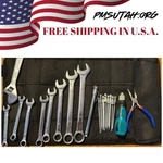 Roll Up Motorcycle Kit Bag Pouch Pockets Heavy Duty Metric Wrench Set Tools. Fixed Price $54.95.