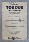 Vintage Duro Chrome Metal Engine Torque Wrench Specifications Booklet. Fixed Price $8.45.