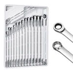 Toolant 16PCS Extra Long Ratcheting Wrench Set, Offset Head Double Box-end Ra.... Fixed Price $193.44.