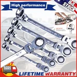 6X Double Box End Ratcheting Wrench Flex-head Extra Long Heavy Duty Spanner Kits. Fixed Price $40.89.
