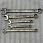 Stanley Sae 3/8, 7/16, 5/8, 3/4 & One 12MM Open/box End Combination Wrenches. Fixed Price $16.99.
