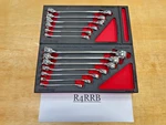 Snap-on Tools New 13PC Sae + Metric Master Double End Flare Nut Wrench Foam Sets. Fixed Price $849.95.