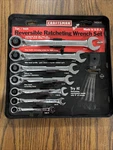 Sears Craftsman 7PC Inch Reversible Ratcheting Wrench Set 42406 5/15-3/4. Fixed Price $185.00.