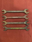 Snap On Open End Wrench Set Of Old Industrial Finish 15/16 1/4. Fixed Price $78.00.
