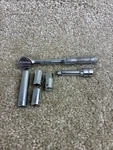 Wright 1/4 Sae RATCHET,EXTENSION,ADAPTER,3 Sockets Good Condition. Fixed Price $22.00.