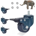 Heavy Duty Casters Set Of 4 Dolly Wheels Locking Blue Polyuret.... Fixed Price $38.79.