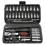 Socket Wrench Set 53PCS 1/4 Inch Ratcheting And Extension Bar Gimbal. Fixed Price $27.37.