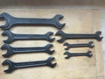 7 Asahi, Aigo, Mok Tools Double Open End Wrenches Sn 41-15MM Japan Machinist. Fixed Price $44.00.