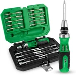 Sk 22-IN-1 Ratcheting Screwdriver With Nut Drivers, 216-P Green&black. Fixed Price $71.82.