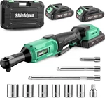 20V Cordless Ratchet Wrench Set With Led Light & Batteries - Green. Fixed Price $105.99.