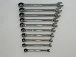 Craftsman Tools Nos New Full Polish 10PC A-af Sae Ratcheting Wrench Set 1/4-3/4". Fixed Price $99.99.