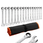 Vevor Combination Wrench Set Ratcheting 16-PIECE Sae Sizes Silver. Fixed Price $50.90.