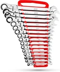 Jaeger 16PC In/sae Flex Head Tightspot Ratcheting Combination Wrench Set With Lo. Fixed Price $141.29.