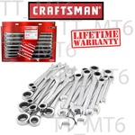 Craftsman 20 Pc Combination Ratcheting Wrench Set Metric Mm & Standard Sae. Fixed Price $104.87.