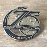 75TH Anniversary Armstrong Flight Research Center 1946-2021 Lapel Pin. Fixed Price $11.00.