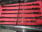Snap-on XFRM705 Metric Flex Head Ratcheting Box Wrench Set 8PC 8-19MM Steel. Fixed Price $690.00.