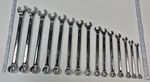Williams Supercombo High Polish Chrome Wrench Set, 15 Piece, 7 MM-21 Usa Used. Fixed Price $270.75.