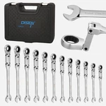 Disen 12PCS Ratchet Wrenches Set Double Jointed, Metric Flex. Fixed Price $89.58.